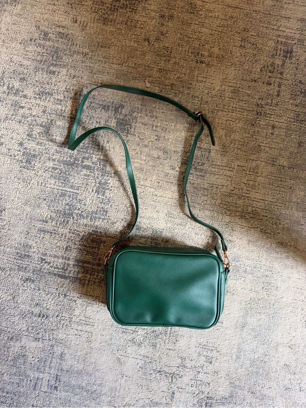 Green Leather Crossbody Bag - Unbranded